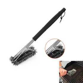 BBQ Grill Cleaning Tools for Grill Cooking Grates (Type: Kitchen Supplies, Color: Black & Silver)